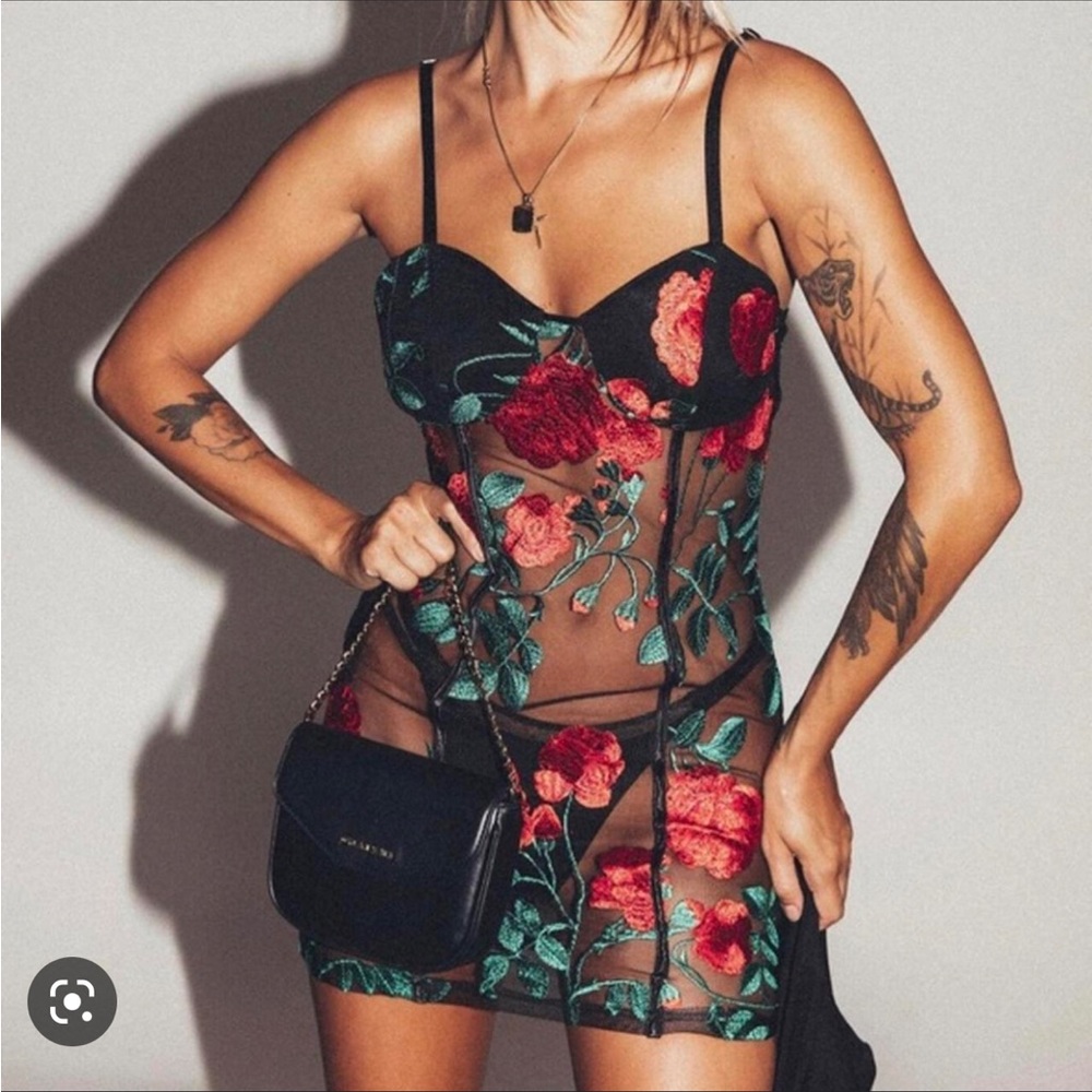 Jagger and Stone Frida Rose Mesh Dress
